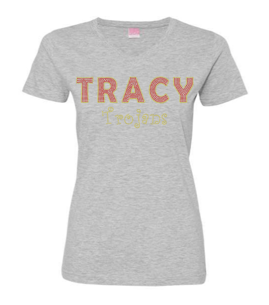 V NECK- TRACY TROJANS