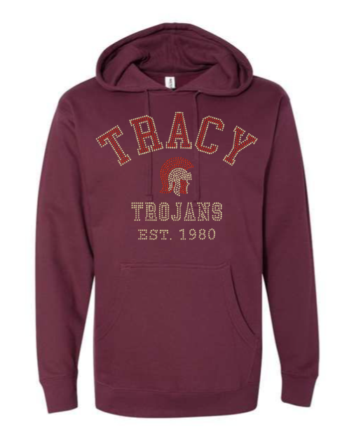 PULLOVER HOODIE- TRACY TROJANS EST 1980