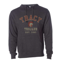 Load image into Gallery viewer, PULLOVER HOODIE- TRACY TROJANS EST 1980
