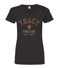 Load image into Gallery viewer, V NECK- TRACY TROJANS EST 1980

